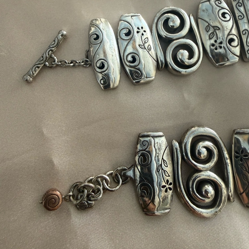 Brighton Silver Scrollwork Bracelet/ Watch - Picture 6 of 8